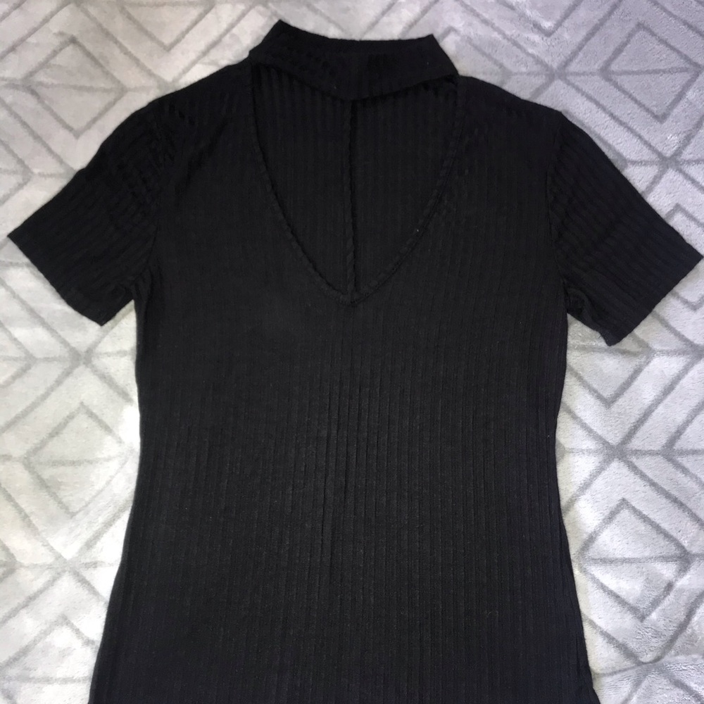 Black cut out top